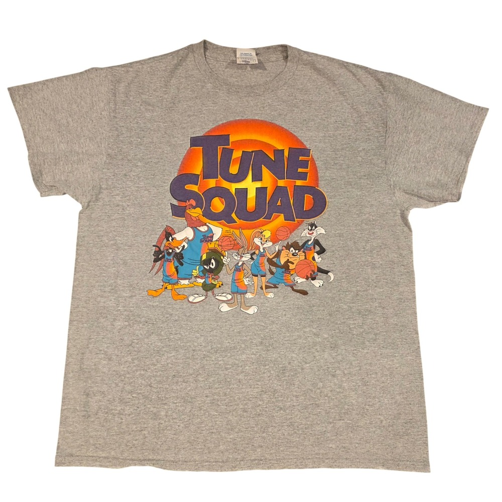 Space Jam Tune Squad Looney Tunes Graphic T-Shirt Gray Delta Pro Weight Large